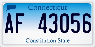 CT license plate AF43056