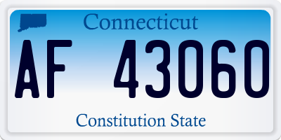 CT license plate AF43060