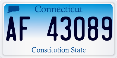 CT license plate AF43089