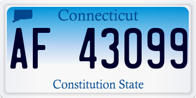 CT license plate AF43099