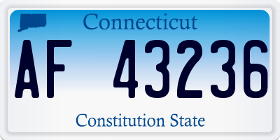 CT license plate AF43236