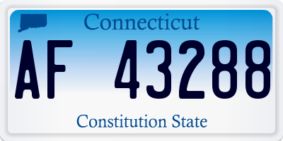 CT license plate AF43288