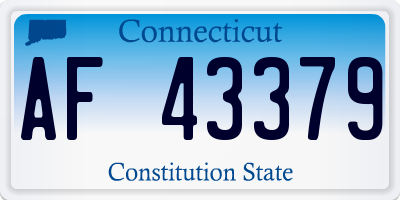 CT license plate AF43379