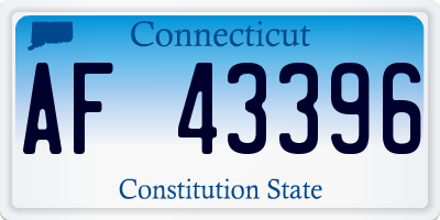 CT license plate AF43396