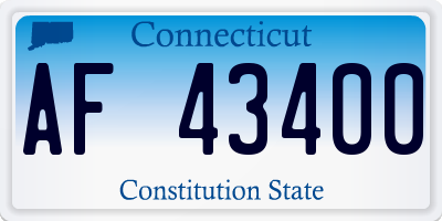 CT license plate AF43400