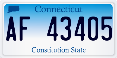 CT license plate AF43405