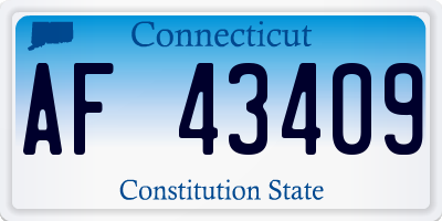 CT license plate AF43409