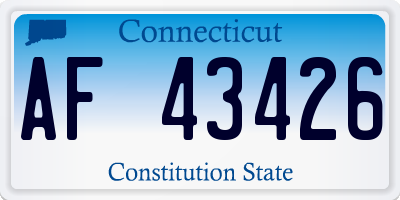 CT license plate AF43426