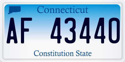 CT license plate AF43440