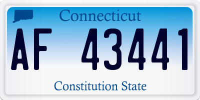 CT license plate AF43441