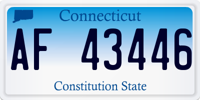CT license plate AF43446