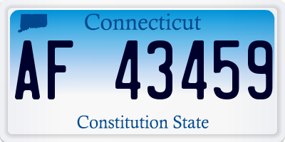 CT license plate AF43459