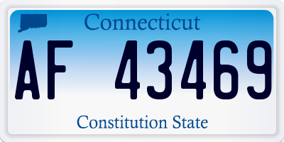 CT license plate AF43469