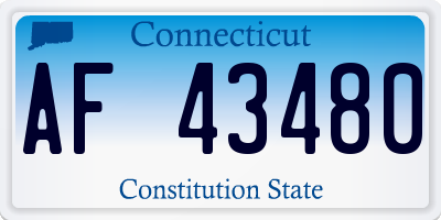 CT license plate AF43480