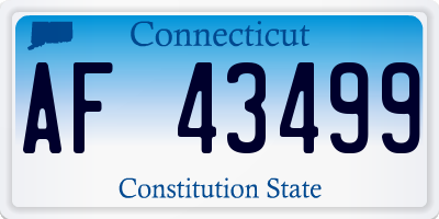 CT license plate AF43499