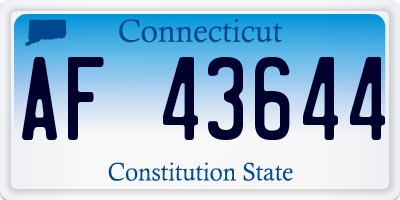CT license plate AF43644