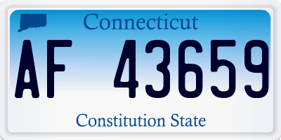 CT license plate AF43659