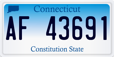 CT license plate AF43691