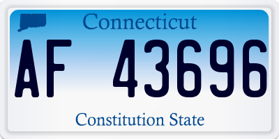CT license plate AF43696