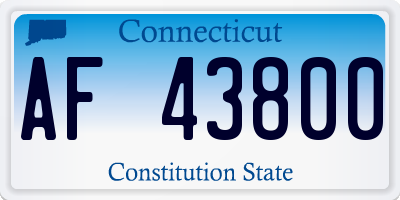 CT license plate AF43800