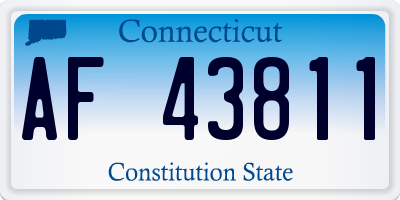 CT license plate AF43811