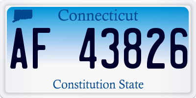 CT license plate AF43826