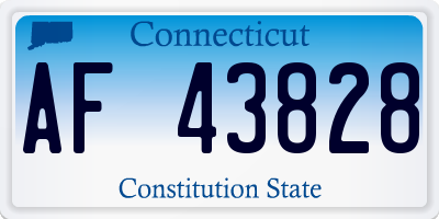 CT license plate AF43828