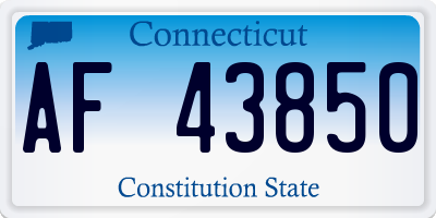 CT license plate AF43850