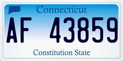 CT license plate AF43859
