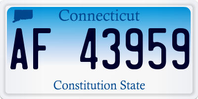 CT license plate AF43959