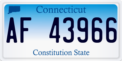 CT license plate AF43966