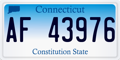 CT license plate AF43976