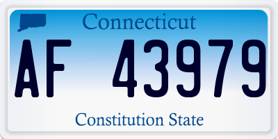 CT license plate AF43979