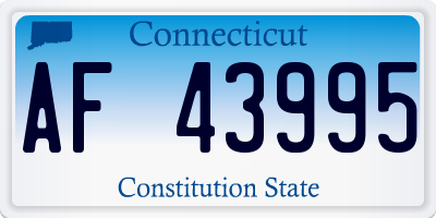 CT license plate AF43995