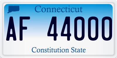 CT license plate AF44000
