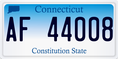 CT license plate AF44008