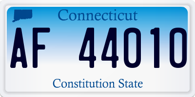 CT license plate AF44010