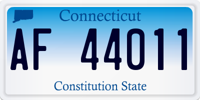 CT license plate AF44011