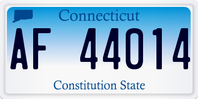 CT license plate AF44014