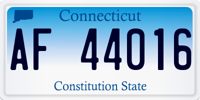 CT license plate AF44016