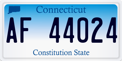 CT license plate AF44024