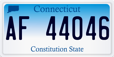 CT license plate AF44046