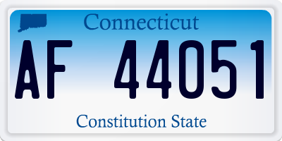 CT license plate AF44051