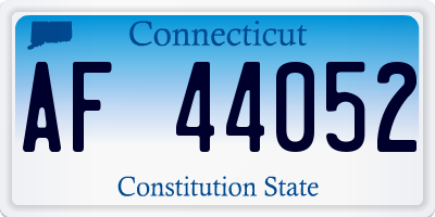 CT license plate AF44052