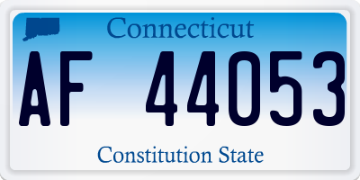 CT license plate AF44053