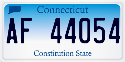 CT license plate AF44054