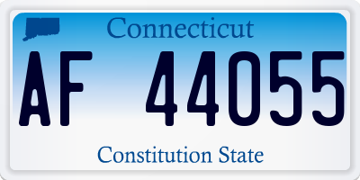 CT license plate AF44055