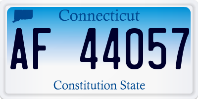 CT license plate AF44057