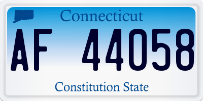 CT license plate AF44058