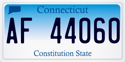 CT license plate AF44060
